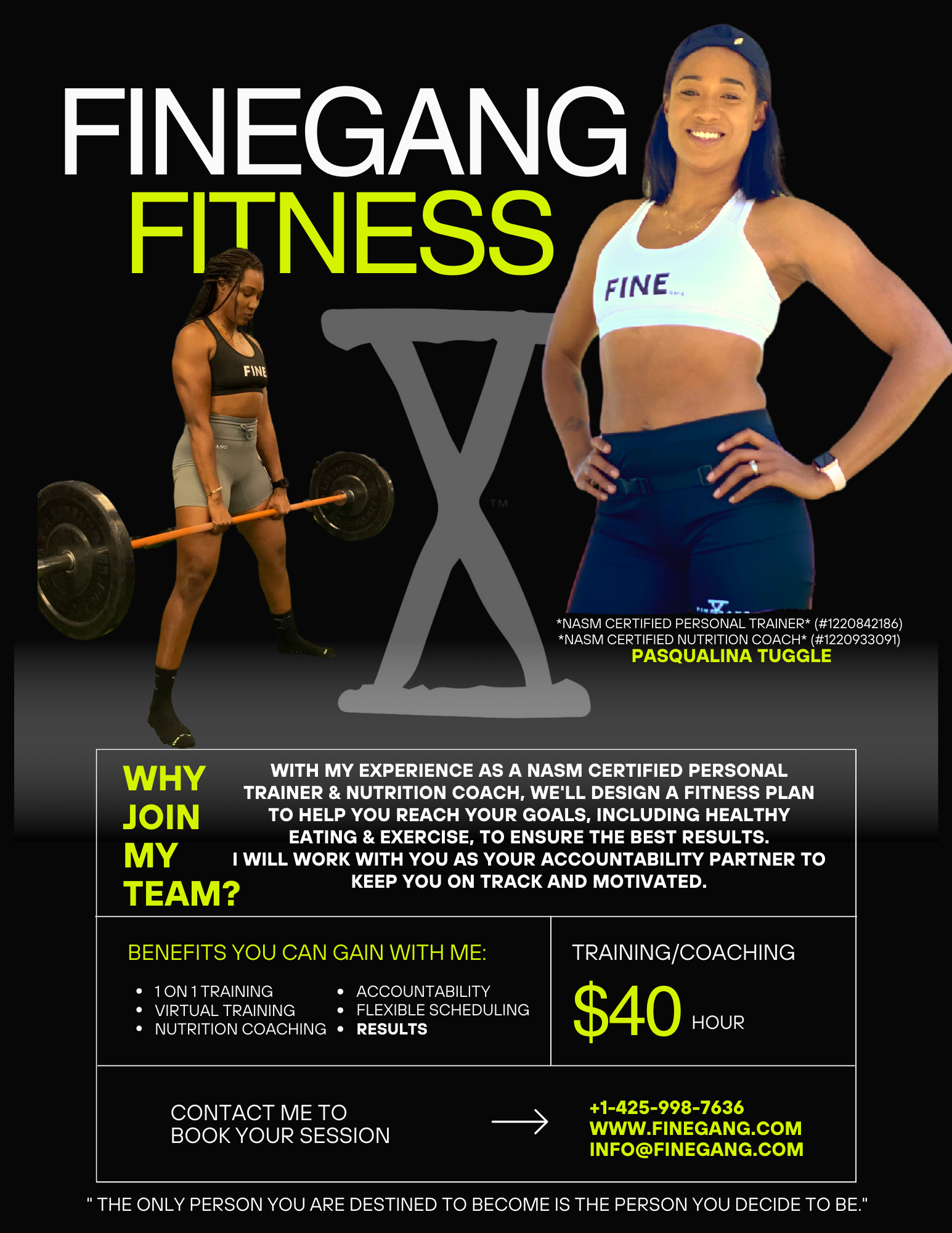 Brochure Private Exercise Trainer Personal Trainer And Dietician