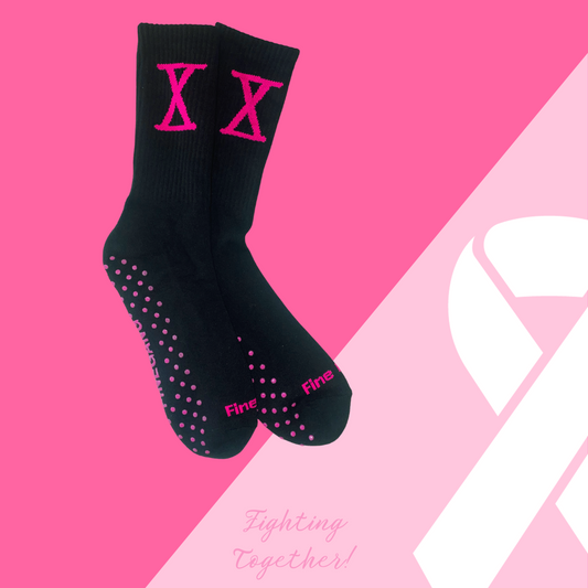 Pink Fine Grip Socks